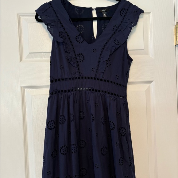 Aqua Eyelet Midi Dress - Picture 12 of 14